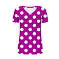 thumbnail image 5 of JDQJBZ T-Shirt à Manches Courtes pour Femmes Haut d'Été, Blouse Décontractée Ample de Mode pour Femmes Impression T-Shirt à Col en V Blouse T-Shirt Imprimé, 5 of 5