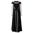 thumbnail image 4 of LSLJS Women Fall Winter Gothic Retro Floral Print Ball Gowns Gowns Two-Piece Dress, Gothic Dress, 4 of 5