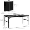 thumbnail image 3 of Soozier Mini Table de Tennis, Table de Ping-Pong Pliante en Aluminium, 3 of 9