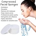 thumbnail image 3 of 60 Count Facial Sponges for Estheticians Compressed Face Sponge Natural Cleaning Sponge for Facial Cleaning, Makeup Removal (White,2.75 Inch), 3 of 5