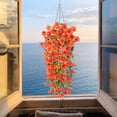 thumbnail image 2 of JilgTeok 2 Packs Simulated Roses Artificial Flower Plastic Wrapping Plants Fake Flowers Vines for Home Garden Porch Yard Living Room Ceiling Spring Decoration Clearance, 2 of 8
