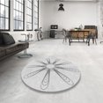 thumbnail image 4 of Ahgly Tapis d'Intérieur Lavable en Machine Carré Transitionnel Gris Platine, 7 Pieds Carré, 4 of 7