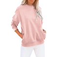 thumbnail image 1 of Pxiakgy Tenues d'Automne pour Femmes 2024 Chandail à Col Rond Uni pour Femmes Manches Longues Chandail Décontracté Mignon Léger Ample Hauts Taille : P-2TG, 1 of 8
