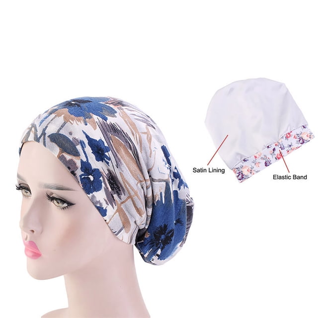 Babysbule Chapeaux pour Femmes Hiver Dames Mode Extensible Doux Capuchon en Satin avec Doublure Grand
