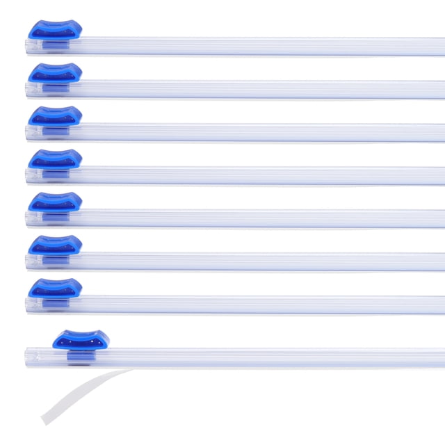 8pcs Plastic Wrap Cutter, 12in Plastic Wrap Slide Cutter Self Adhesive Installation Replacement for Aluminum Foil Wax Paper Parchment Paper Wrap Dispenser, Blue