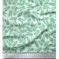 thumbnail image 1 of Soimoi Modal Satin Fabric Leaves & Floral Block Print Sewing Fabric Yard 42 Inch Wide, 1 of 3