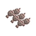 thumbnail image 2 of Maytalsory 6 Pcs Embouts de Tringle à Rideaux Décoratifs Rétro pour Bar Matériau PP, durable Fenêtre de Bureau Or Rose, 2 of 6