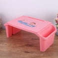thumbnail image 1 of Laptop Bed Desk Bridge Storage Design Smoother Edges Minimalist Study Bed Desk For College Students Home School Pink, 1 of 1