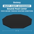 thumbnail image 3 of Bestway Flowclear Couverture de Piscine Ronde de 12 Pieds avec Trous de Drainage pour Piscines hors Terre, 3 of 9