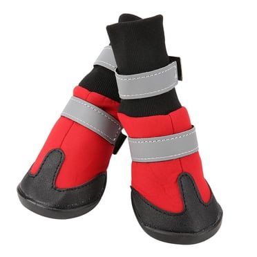 FAGINEY Ensemble de 4 Pcs Chaussures Imperméables pour Chien Antidérapantes Bottes de Protection pour Grands Chiens, Bottes pour Animaux, Bottes pour Chien
