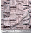 thumbnail image 1 of Soimoi Pink Georgette Viscose Fabric Geometric African Decor Fabric Printed Yard 42 Inch Wide, 1 of 3