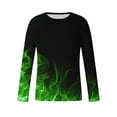thumbnail image 4 of Meichang T-Shirt à Manches Longues pour Hommes, T-Shirts Graphiques pour Hommes Décontractés à Imprimé Flammes 3D, T-Shirts Mode à Col Rond pour le Gym à Manches Longues pour Hommes, 4 of 5