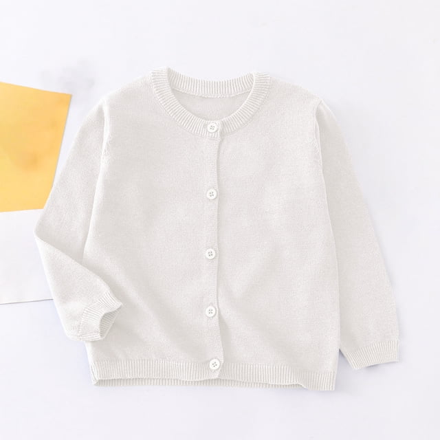 Cowsor Little Girl Knit Cardigan Sweater - Toddler Button Down School Uniforms Cardigan