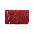 thumbnail image 3 of CHOK Lace Floral Envelope Handbag Evening Bag Wedding Bride Party Bag Coin Purses-White, 3 of 4