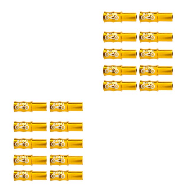 Thinsony 10 Pcs Bicycle Cable End Caps Professional Wear-resistant Universal Shifting Brake Gold 2Set