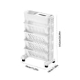 thumbnail image 3 of Matoen Movable Bookcase with Wheels Floor Shelf Book Stand Trolley Classroom Deskside Book Storage, 3 of 7