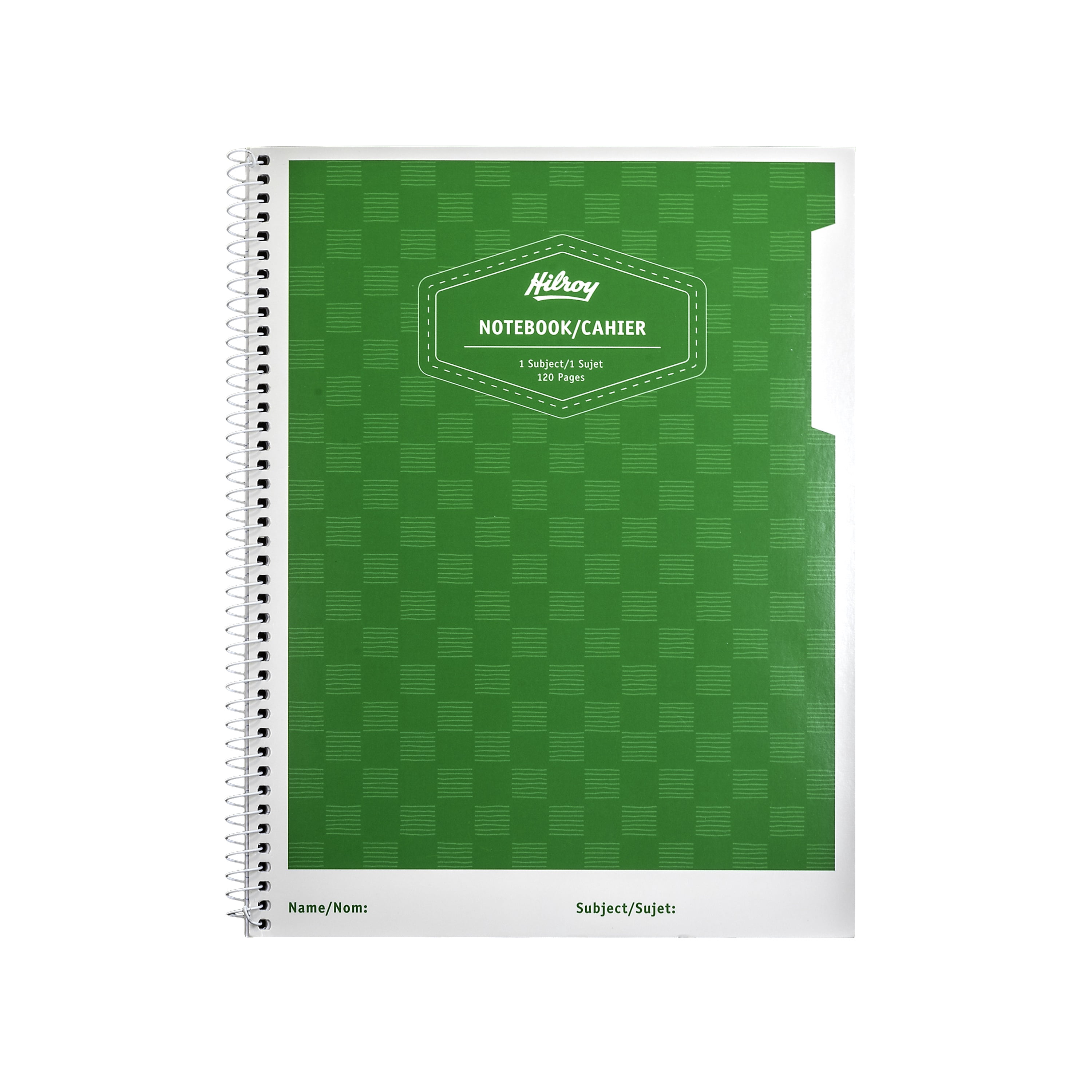 Hilroy® Core+ 1 Subject 120pg Paper Notebook, Green
