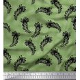thumbnail image 1 of Soimoi Rayon Fabric Floral & Peacock Feather Print Fabric by Yard 42 Inch Wide, 1 of 3