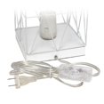 thumbnail image 2 of Simple Designs Lampe de Table Carrée Géométrique en Métal Blanche, 2 of 4