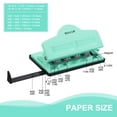 thumbnail image 4 of Unique Bargains Mushroom Discbound Hole Punch, 4 Holes Paper Puncher(Light Blue), 4 of 6
