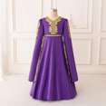 thumbnail image 2 of MKOSPLRT Abaya à Manches Longues pour Filles Musulmanes Robe de Prière Moyen-Orient Musulman Robe de Dubaï Ramadan Aïd Aïd Caftan pour 8-14 Ans, 2 of 10