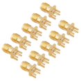 thumbnail image 4 of 10pcs Brass SMA Female Base Socket Jack PCB Mount RF Connectors, SMA Female, 50 Ohm, for  Modules and Antenna Sockets, 4 of 8