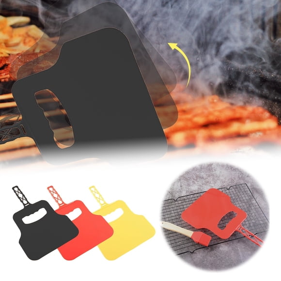 Cooking Utensils - BBQ Manual Fan Hand Crank Blower for Enhanced Fire Management and Combustion Aid in Outdoor Grilling, 32.1 cmx21.3 cm, Yellow