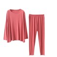 thumbnail image 1 of Timegard Ensembles de Pyjamas pour Femmes 2 Pcs Haut à Manches Longues à Col Rond et Pantalon Tenues de Pjs d'Automne Confortables et Douces, 1 of 6