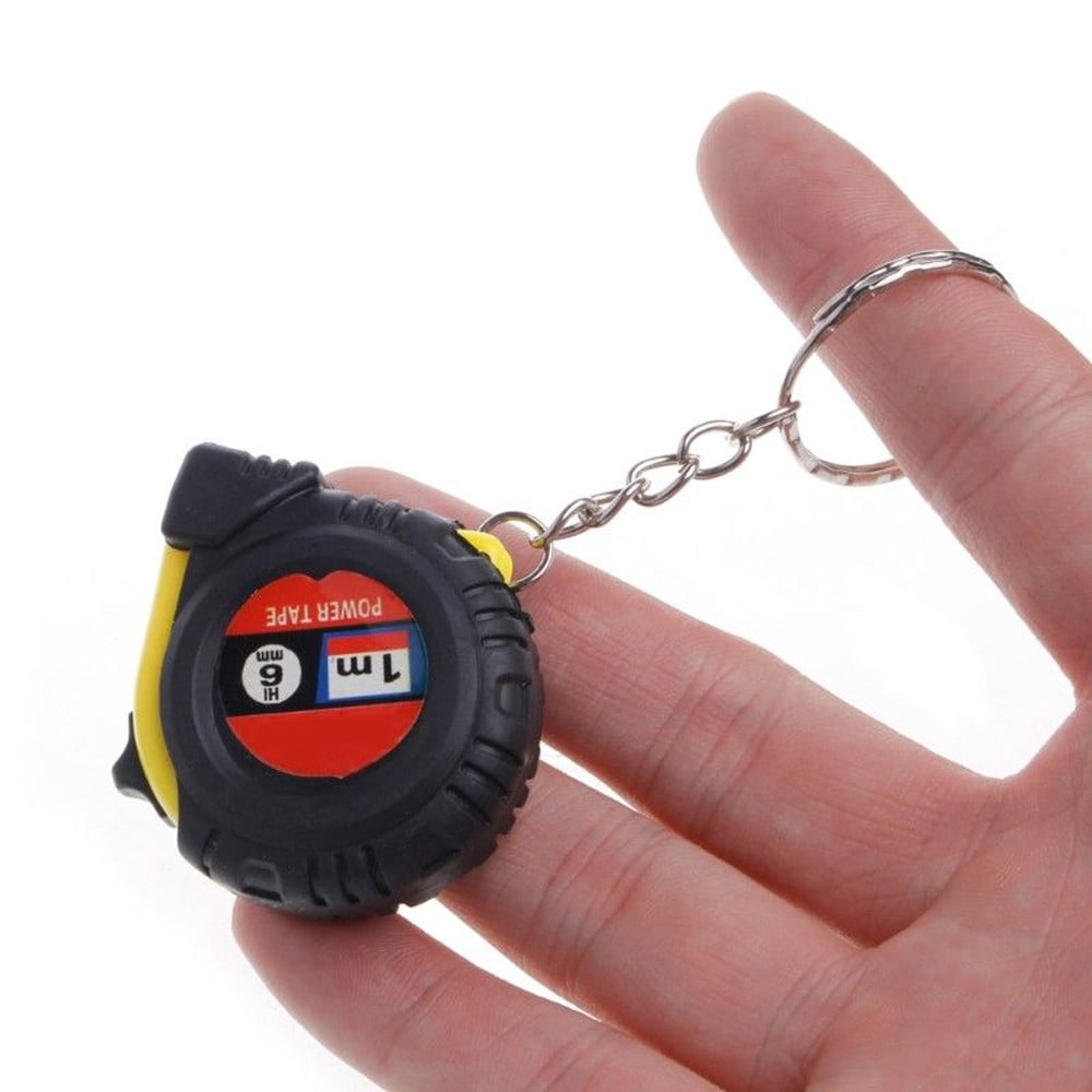 LSLJS Retractable Ruler Tape Measure Key Chain Mini Pocket Size Metric 1m Random color, Home Accessories