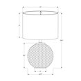 thumbnail image 2 of Monarch Specialties Lighting, 19"h, Table Lamp, Grey Resin, Ivory / Cream Shade, Modern, 2 of 5
