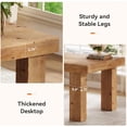 thumbnail image 5 of Tribesgins Solid Wood Executive Desk, 63-Inch Home Office Computer Desk with Sturdy Wooden Legs, Farmhouse Simple Writing Study Table Business Workstation for Home Office, Light Brown, 5 of 5