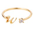 thumbnail image 1 of Riforla Gold Personalized Rhinestone 26 Initial Ring Jewelry Personalized Initial Letter Open Ring with Diamond Rhinestone Ring for Women Womens Jewelry W, 1 of 3