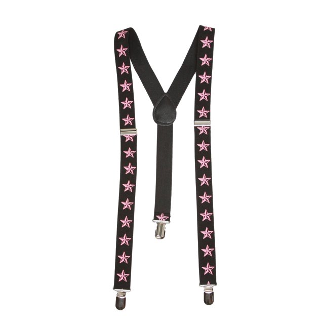 Punk Stars 3 Clip Stretchable Suspenders