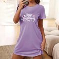 thumbnail image 2 of Amzcrzy Pyjamas pour Femmes Mode Imprimé Cœur Valentines Day Robe Décontractée Confortable à Manches Courtes Chemises de Nuit pour Femmes Valentines Day Cadeaux, 2 of 5