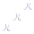 thumbnail image 3 of relayinert Soft Five Toe Socks Stretchable Cotton High Crew Socks Athletic Solid Socks White 3Set, 3 of 6