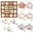 thumbnail image 3 of Pisexur Christmas Balls Ornaments for Xmas Tree, 44Pcs Shatterproof Christmas Tree Decorations, Tree Hanging Balls Christmas Balls Ornaments Set for Party Wedding Decoration, 3 of 6