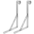 thumbnail image 1 of EIMELI 2pcs Balcony Pole Brackets Clothesline Rod Holder Wall Mounted Bracket for Clothes Hanger, 1 of 6