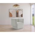 thumbnail image 3 of Meridian Furniture Vera Cream Boucle Fabric Accent Chair, 3 of 12