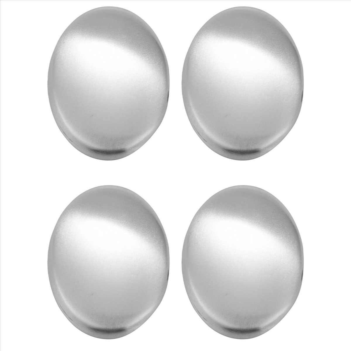 Stainless Steel Soap， Odor Remover Hand Bar Kitchen Eliminating Smells Onion, Garlic, and Other Strong Scents 4 Pack,4 x stainless steel soap,Silver