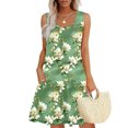 thumbnail image 1 of Ovzne Robes pour Femmes Robe d'Été Femmes Décontractée Ample Robe d'Été Imprimée Sans Manches Col en V Ensemble Haut/chemise Robe de Vacances Imprimée Liquidation, 1 of 6