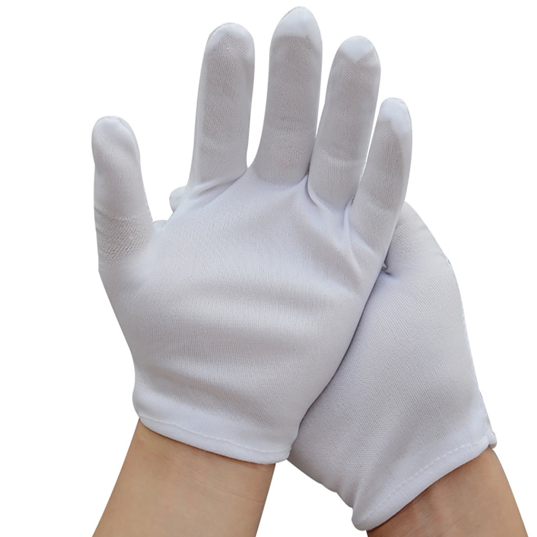 24PCS Work Gloves Soft Lightweight Non-slip White Cotton Gloves Cloth Gloves