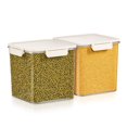 thumbnail image 1 of Sorbus 2-Pack Medium Tall Square Airtight Food Storage Containers – Clear Stackable Pantry, 1 of 8
