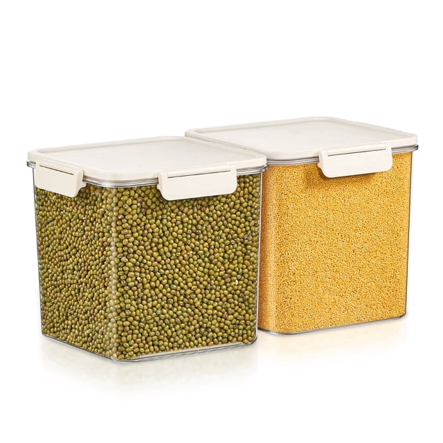 Sorbus 2-Pack Medium Tall Square Airtight Food Storage Containers – Clear Stackable Pantry