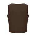 thumbnail image 5 of Timegard Tank Tops for Women Ribbed Square Neck Sleeveless Slim Comfy Cropped Tops Tee Summer Fashion, 5 of 5
