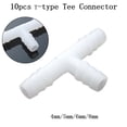 thumbnail image 2 of 10PCS White T Connector PE Aquarium Adapter Air Pump Hose Connector 4~8mm, 2 of 3