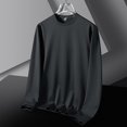 thumbnail image 4 of AherBiu Plus Size Men's Long Sleeve Shirts Crewneck Quick Drying Lightweight Athletic Tees Running Workout Active Pullover Tops, 4 of 9