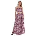thumbnail image 1 of Bimba 2 Pcs Robe de Plage Aguichant pour Femmes Imprimée Smockée Crop Top & Longue Jupe Ensemble, 1 of 7