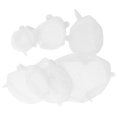 thumbnail image 4 of Couvercle de Stockage de Nourriture, Couvercle d'Étanchéité Alimentaire Stable Extensible Réutilisable Étiré Librement 6Pcs pour la Plupart des Récipients de Boîtes de Bols et des Tasses Blanches, 4 of 8