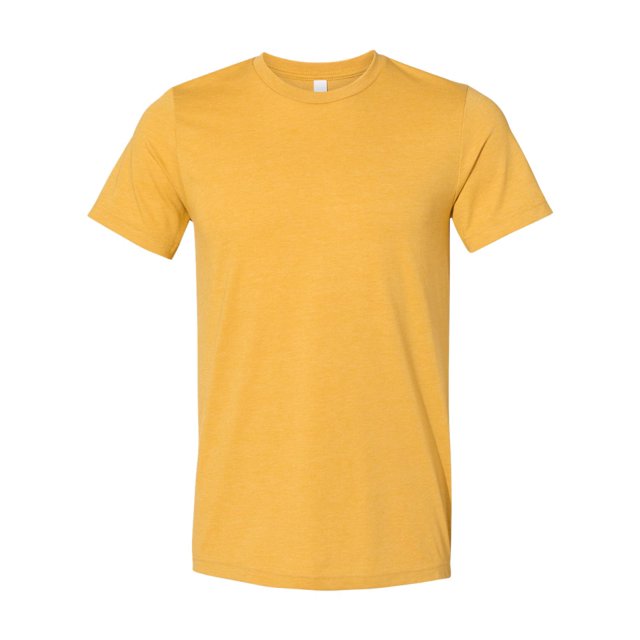 Bella Canvas Mens CVC Jersey Tee, XS, Heather Mustard