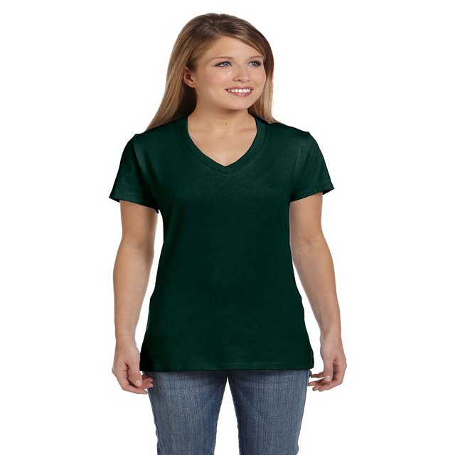 Hanes T-Shirt Col en V pour Femmes Nano-T, Style S04V